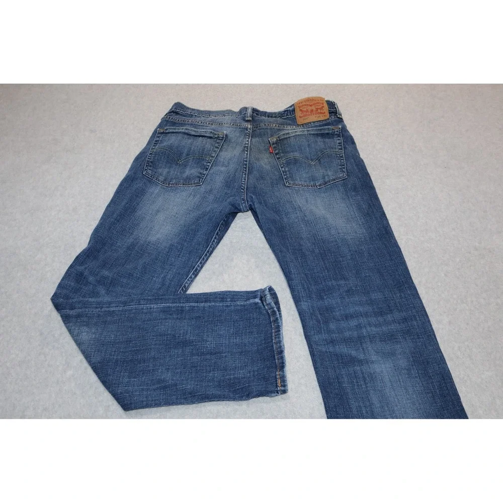 Levi;s 541 Strauss & Co Jeans Mens 36x30 Blue Straight Fit Stretch Denim